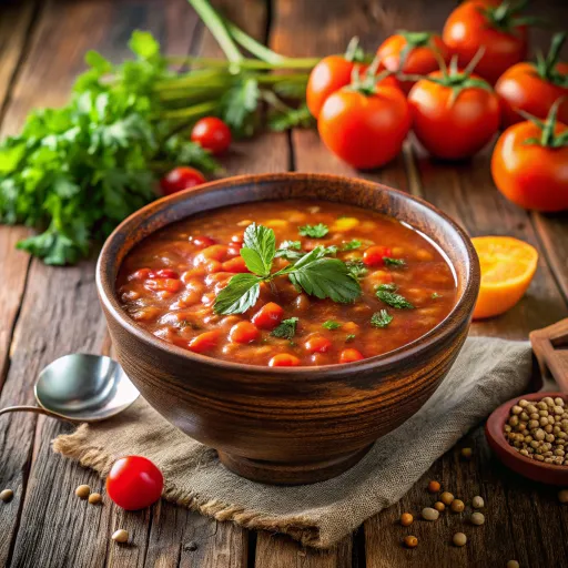 Sup Tomato dan Lentil Berempah
